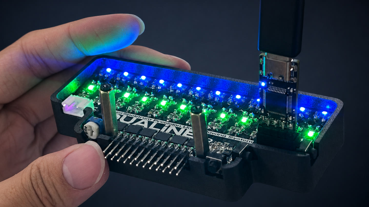 DUALiNE 24-channel dual-spectrum line sensor operating with infrared and visible-light emitters